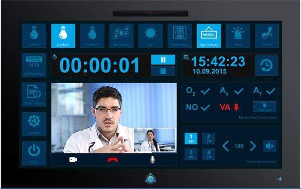 Şekil-3 21,5 " Dokunmatik Ekran Ameliyathane Kontrol Paneli